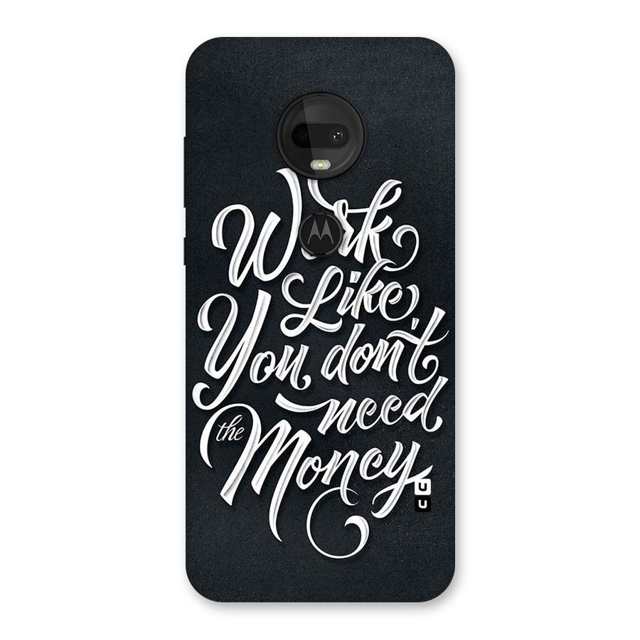 Work Like King Back Case for Moto G7