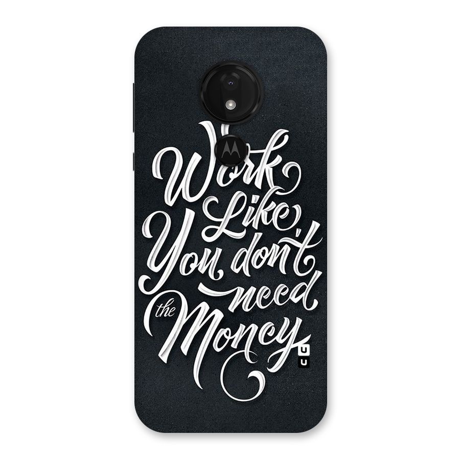 Work Like King Back Case for Moto G7 Power