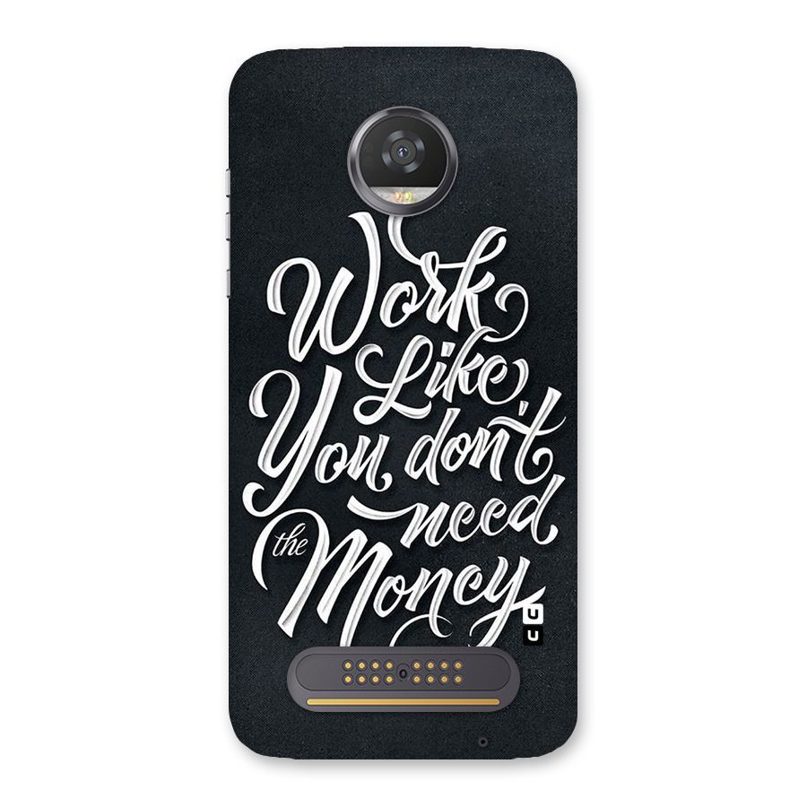 Work Like King Back Case for Moto Z2 Play
