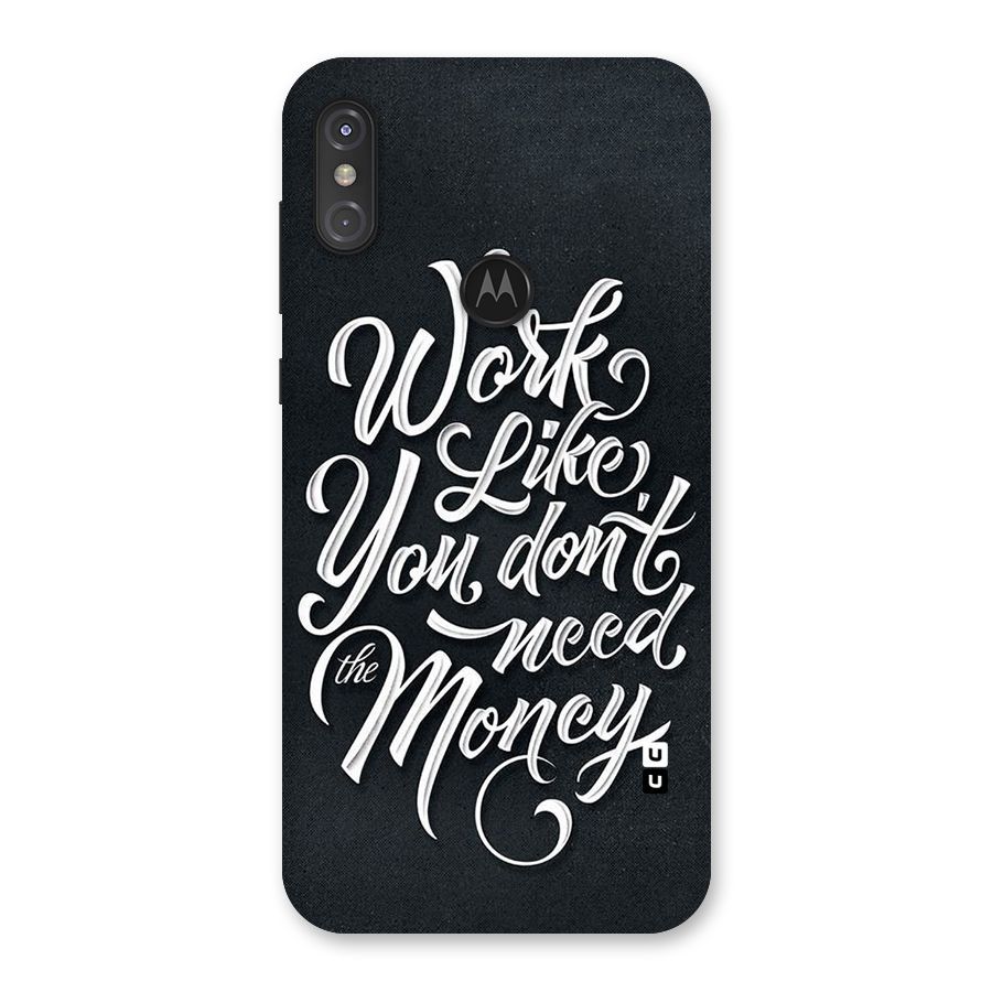 Work Like King Back Case for Motorola One Power