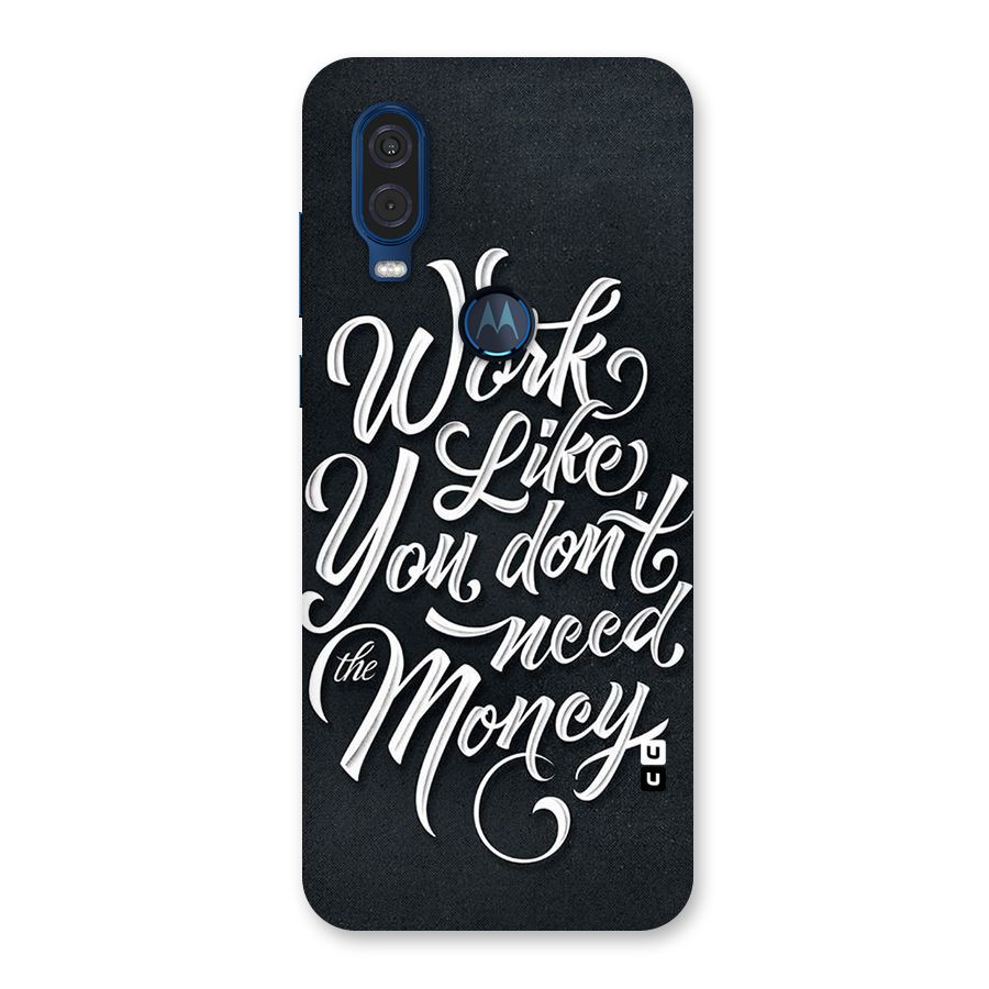 Work Like King Back Case for Motorola One Vision