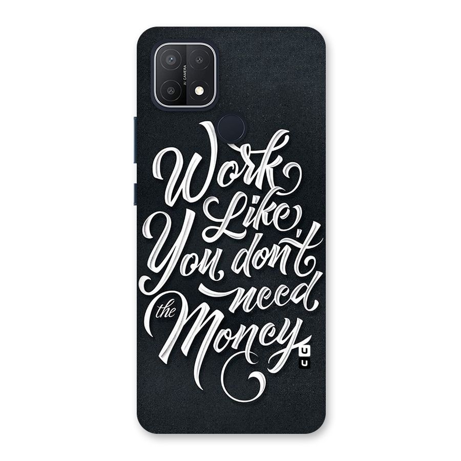 Work Like King Back Case for Oppo A15