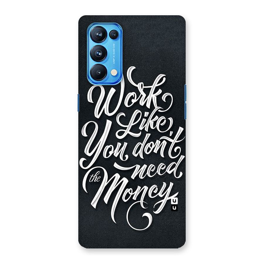Work Like King Back Case for Oppo Reno5 Pro 5G