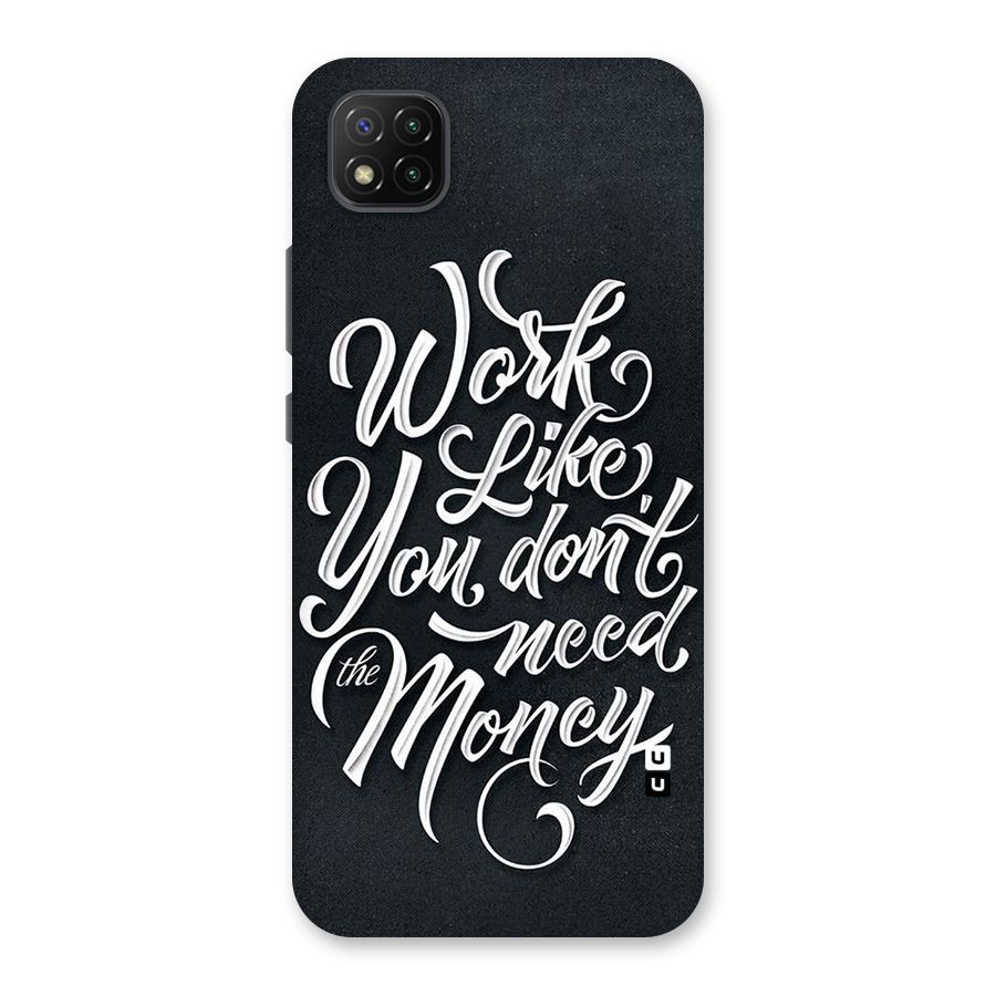 Work Like King Back Case for Poco C3