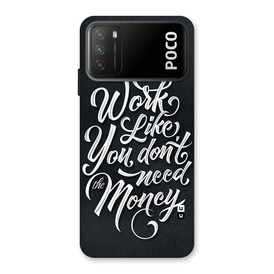 Work Like King Back Case for Poco M3