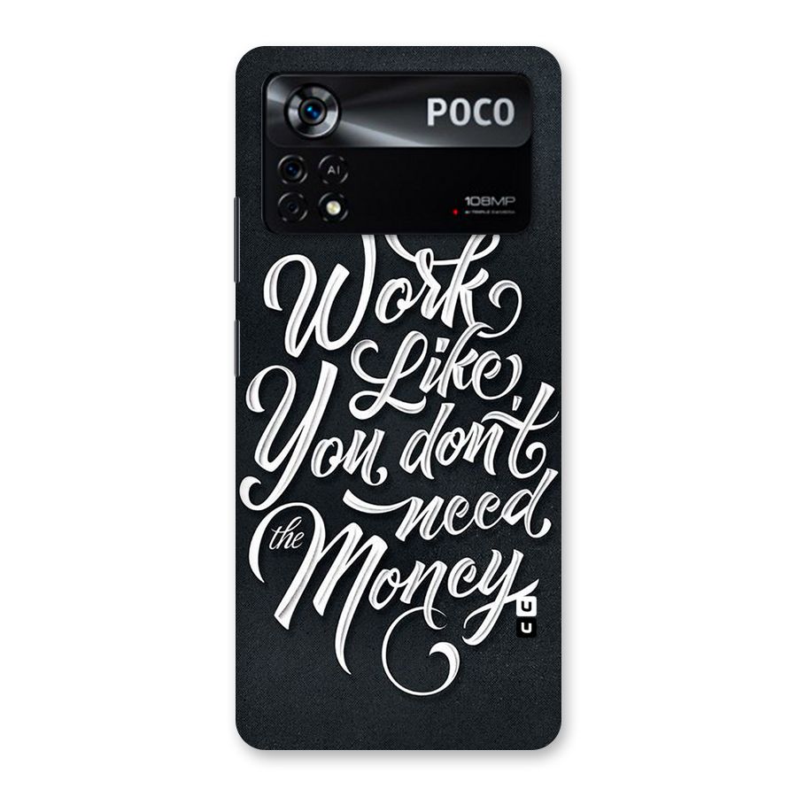 Work Like King Back Case for Poco X4 Pro 5G