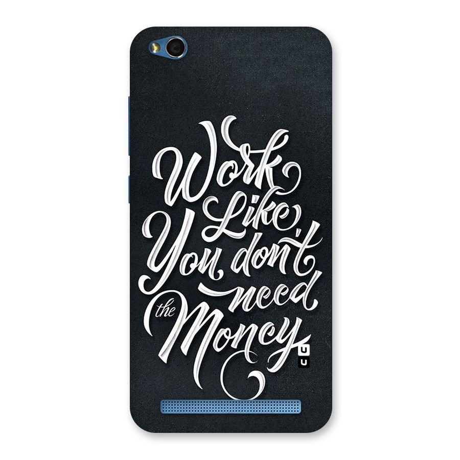 Work Like King Back Case for Redmi 5A