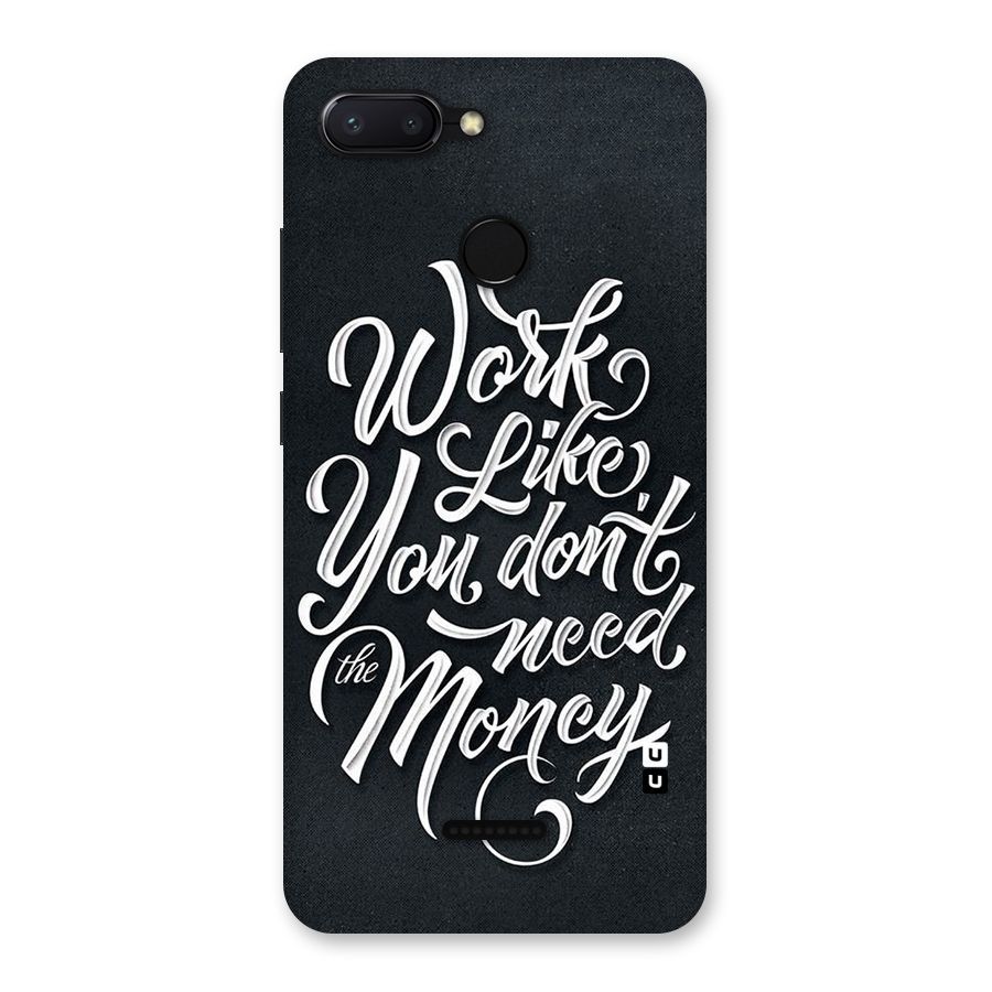 Work Like King Back Case for Redmi 6