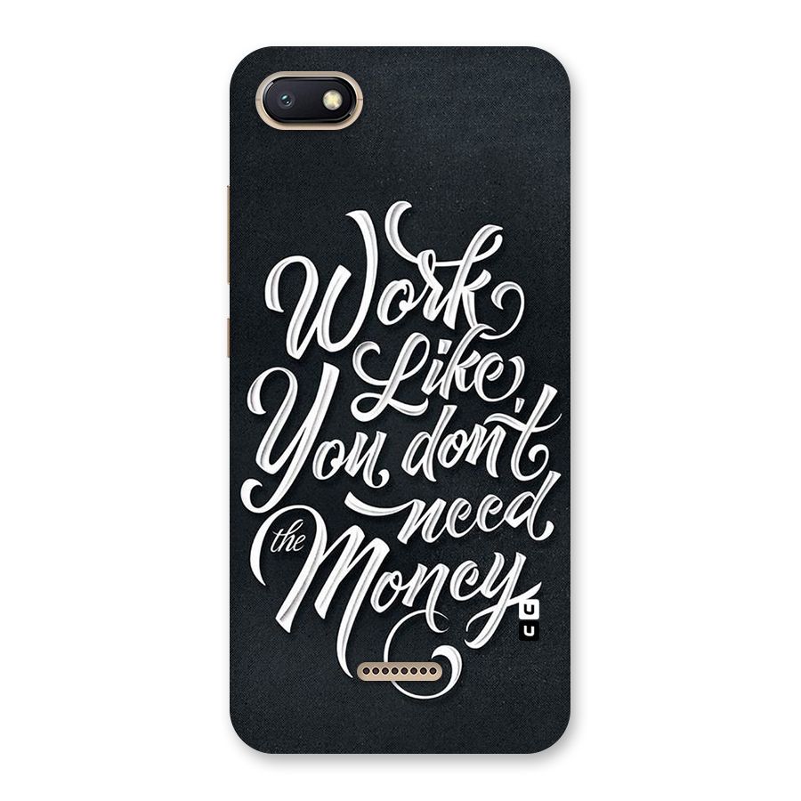 Work Like King Back Case for Redmi 6A