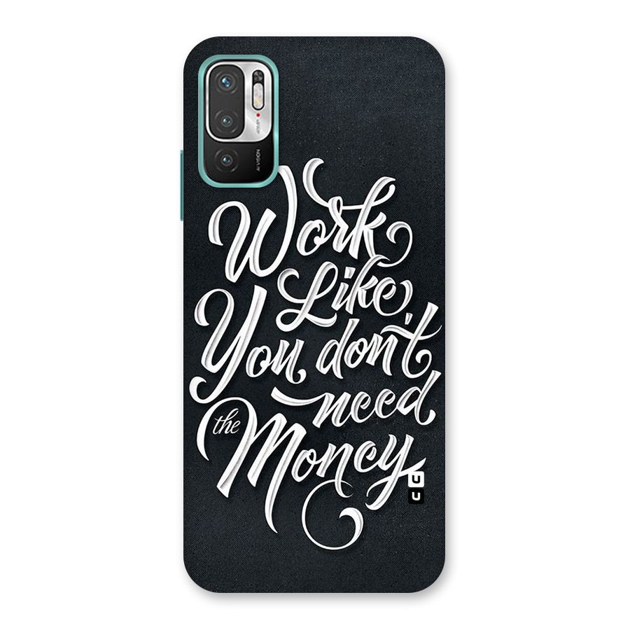 Work Like King Back Case for Redmi Note 10T 5G