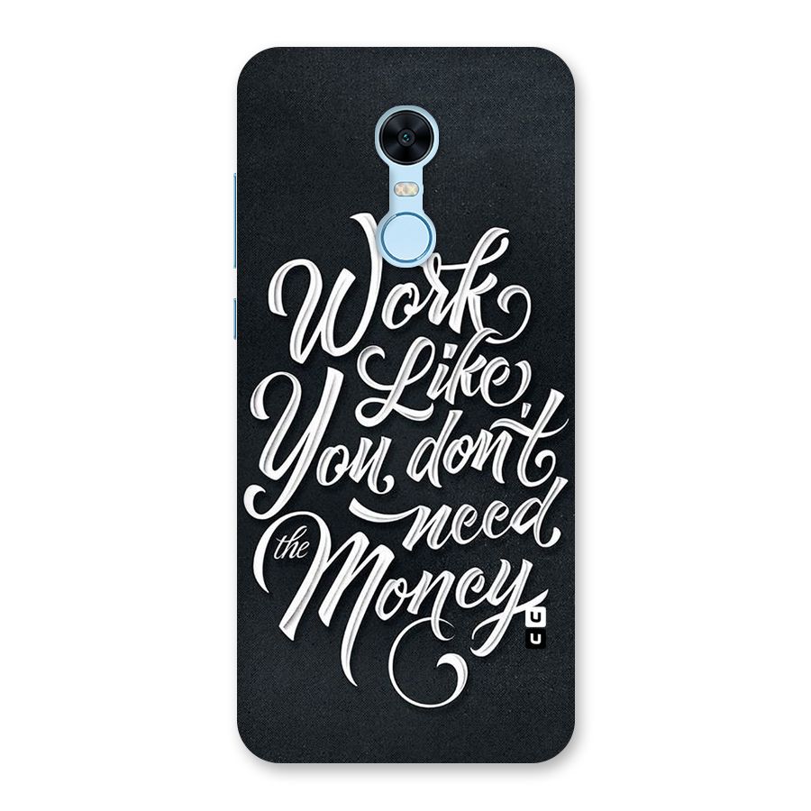 Work Like King Back Case for Redmi Note 5
