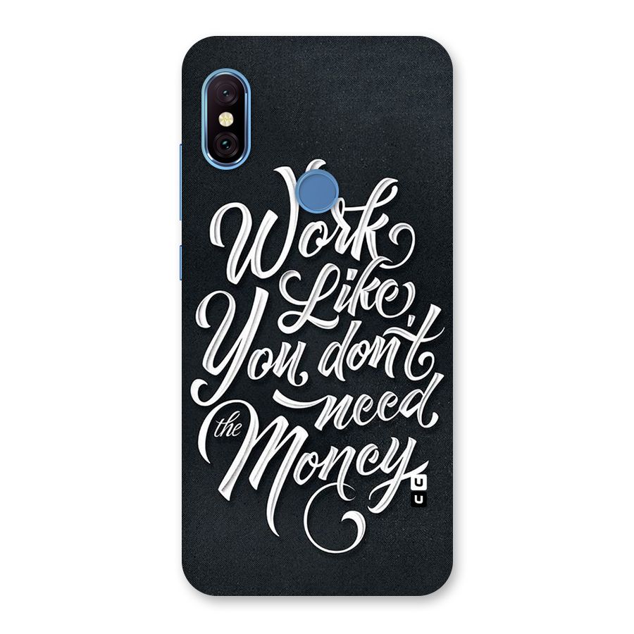 Work Like King Back Case for Redmi Note 6 Pro