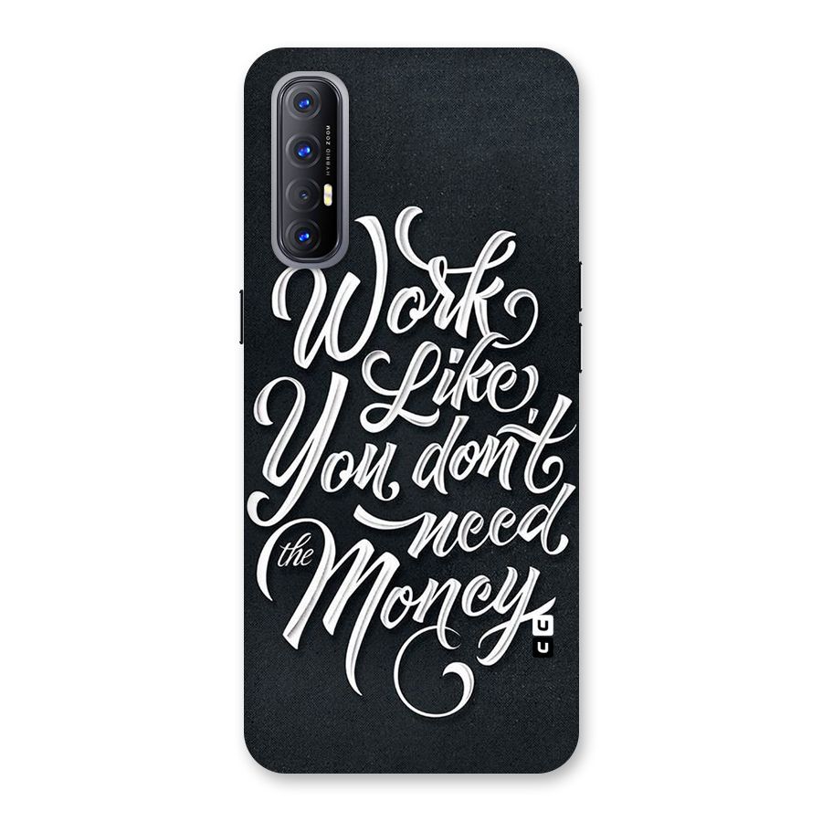 Work Like King Back Case for Reno3 Pro