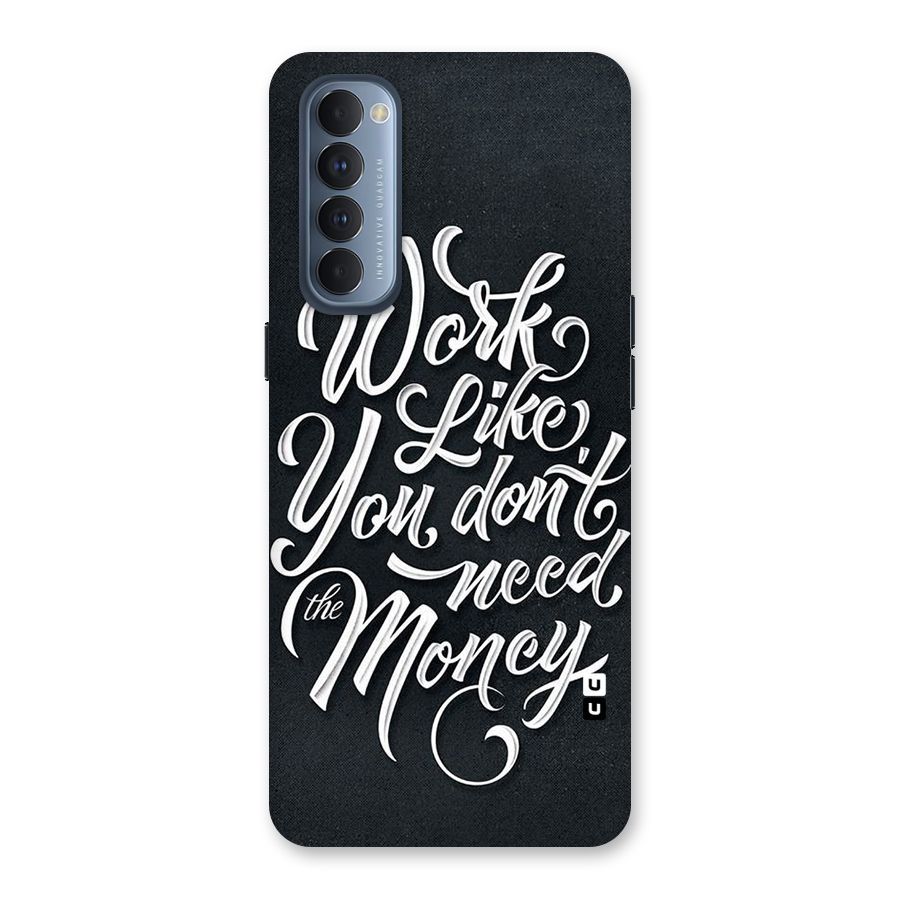 Work Like King Back Case for Reno4 Pro