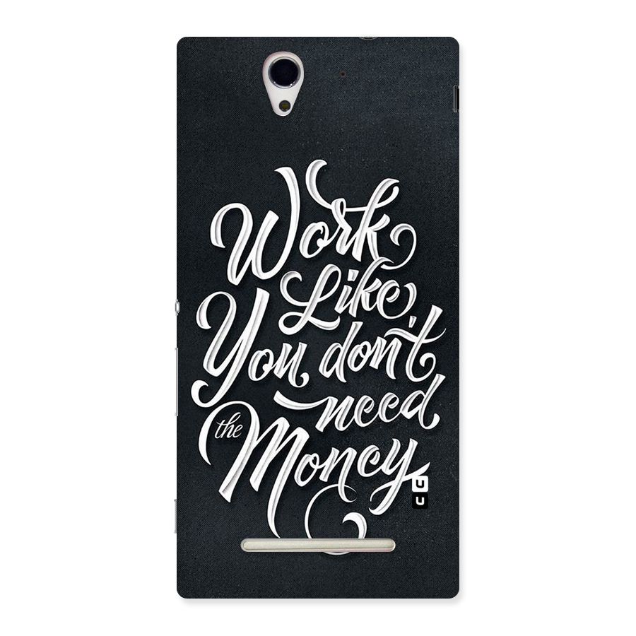 Work Like King Back Case for Sony Xperia C3
