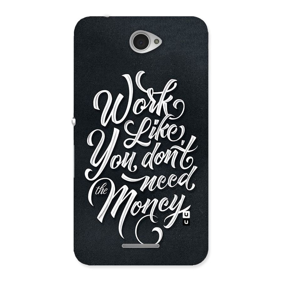 Work Like King Back Case for Sony Xperia E4