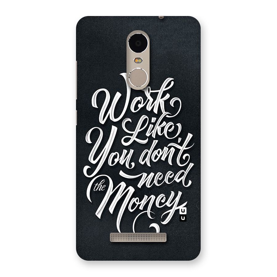 Work Like King Back Case for Xiaomi Redmi Note 3