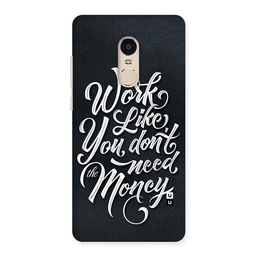 Work Like King Back Case for Xiaomi Redmi Note 4