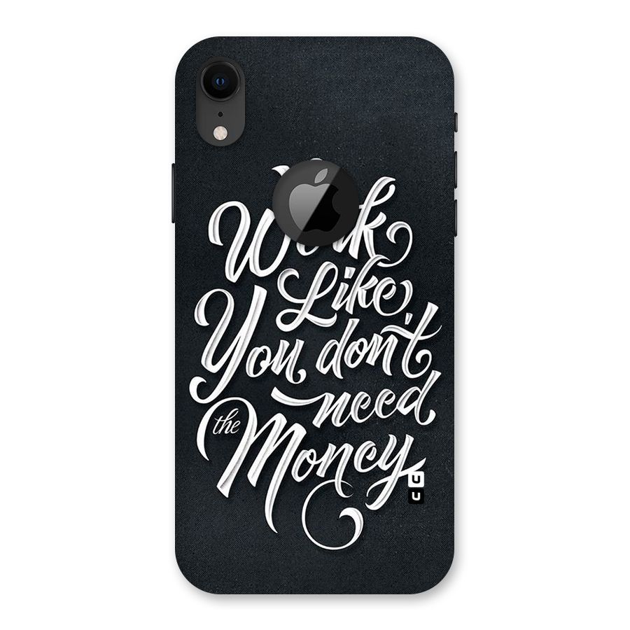 Work Like King Back Case for iPhone XR Logo Cut