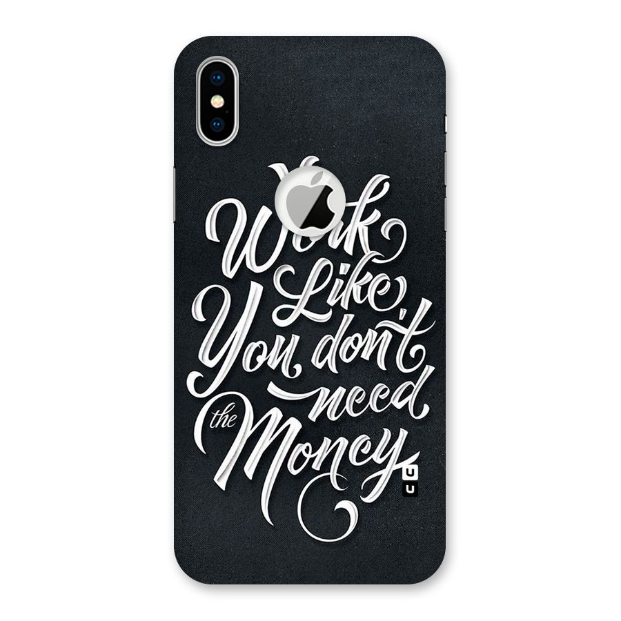 Work Like King Back Case for iPhone X Logo Cut