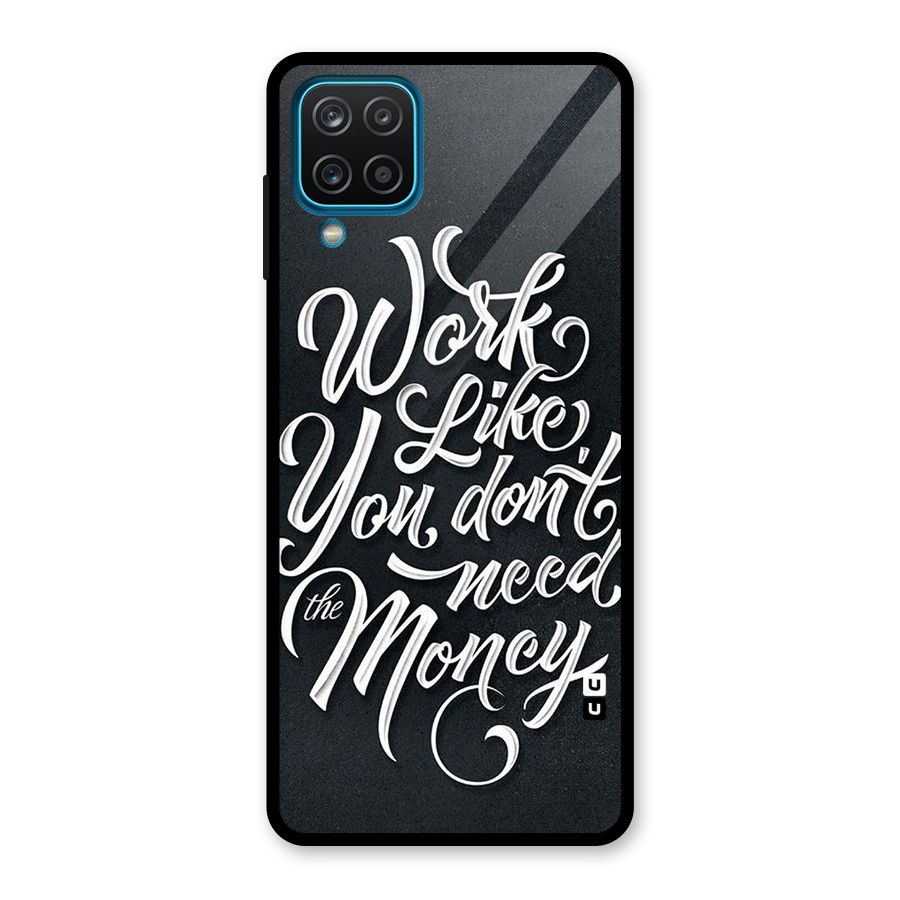 Work Like King Glass Back Case for Galaxy A12