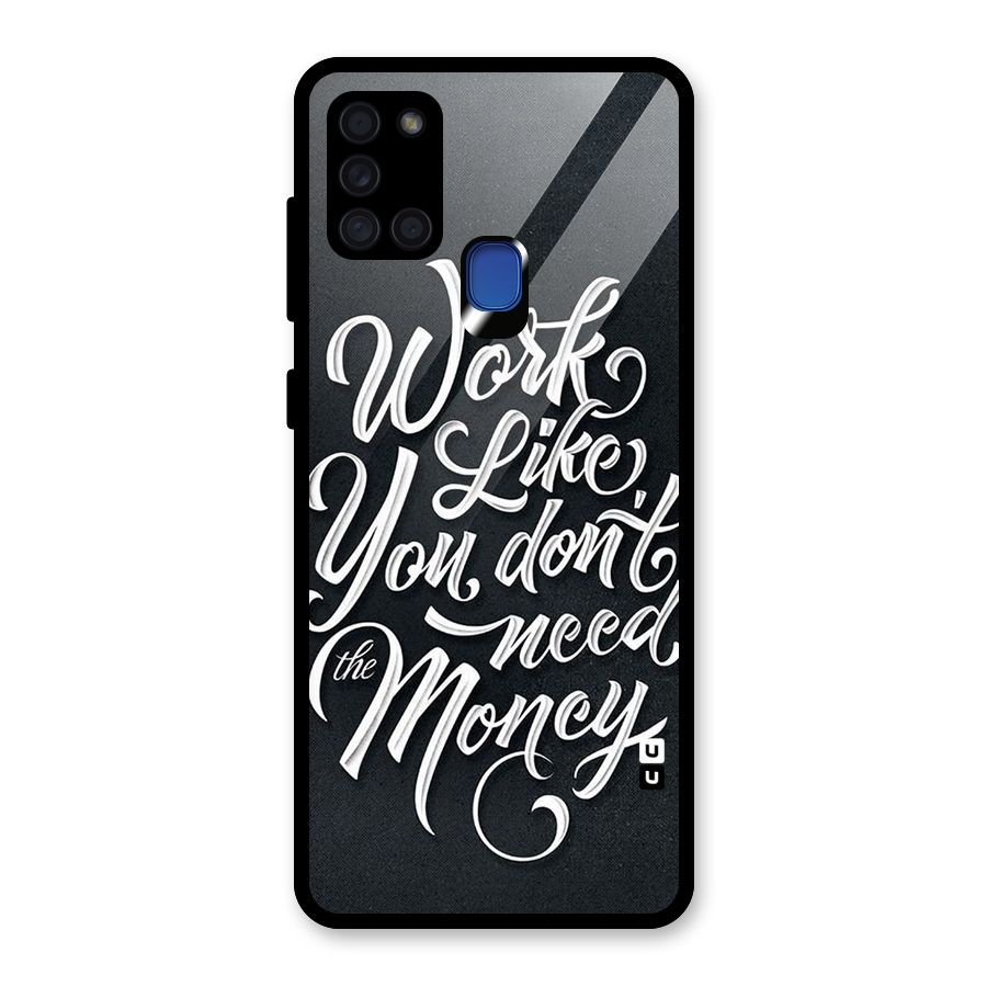Work Like King Glass Back Case for Galaxy A21s