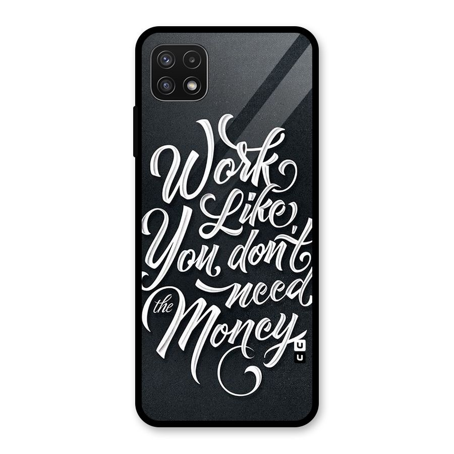 Work Like King Glass Back Case for Galaxy A22 5G