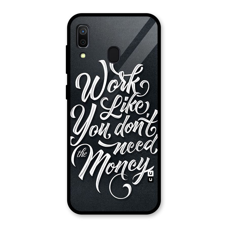 Work Like King Glass Back Case for Galaxy A30