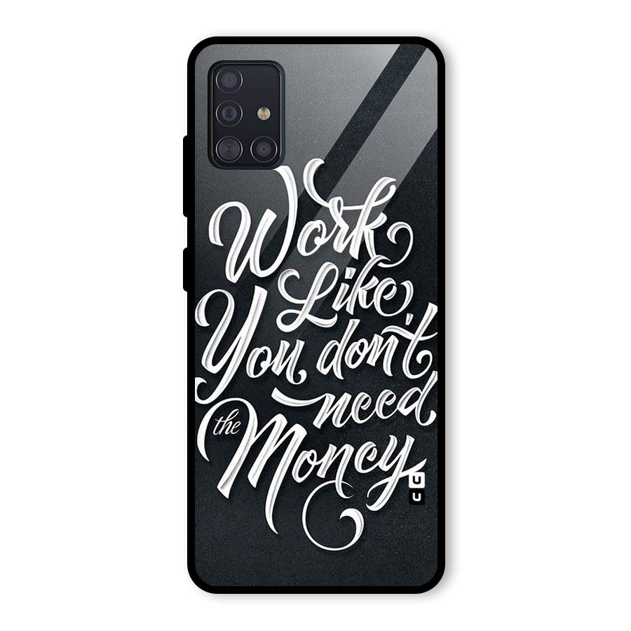 Work Like King Glass Back Case for Galaxy A51