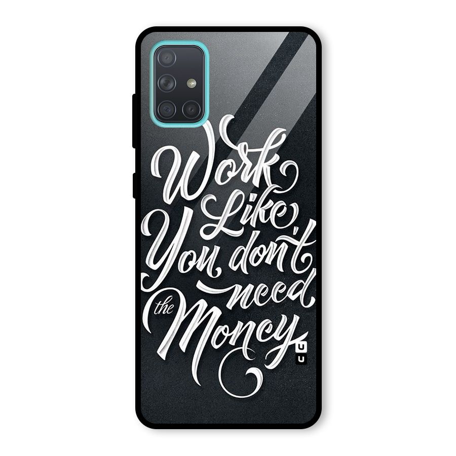 Work Like King Glass Back Case for Galaxy A71