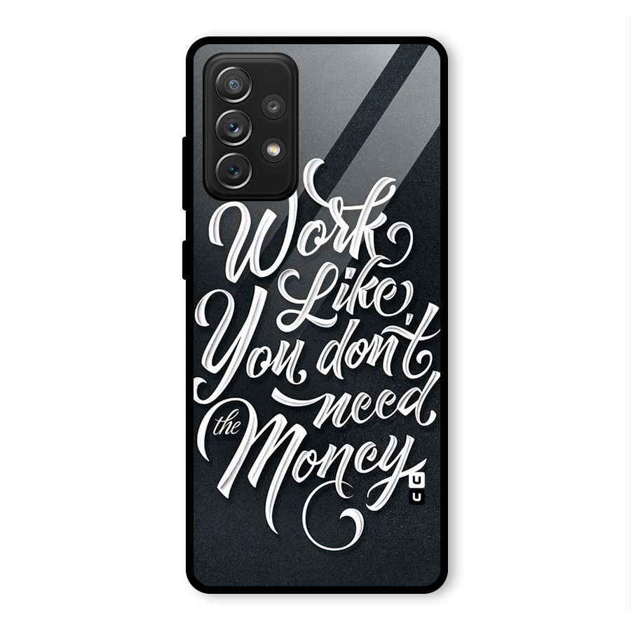 Work Like King Glass Back Case for Galaxy A72