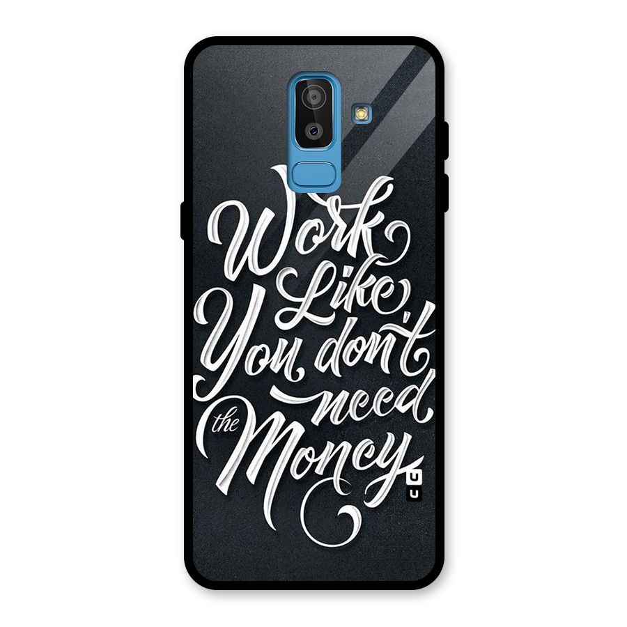 Work Like King Glass Back Case for Galaxy J8