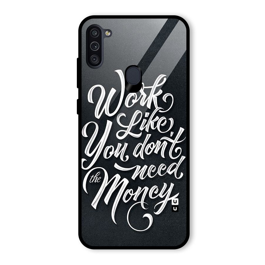 Work Like King Glass Back Case for Galaxy M11