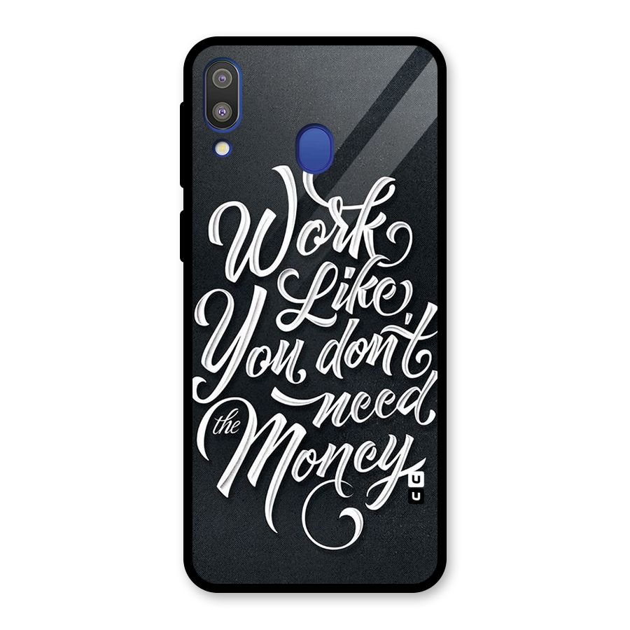 Work Like King Glass Back Case for Galaxy M20