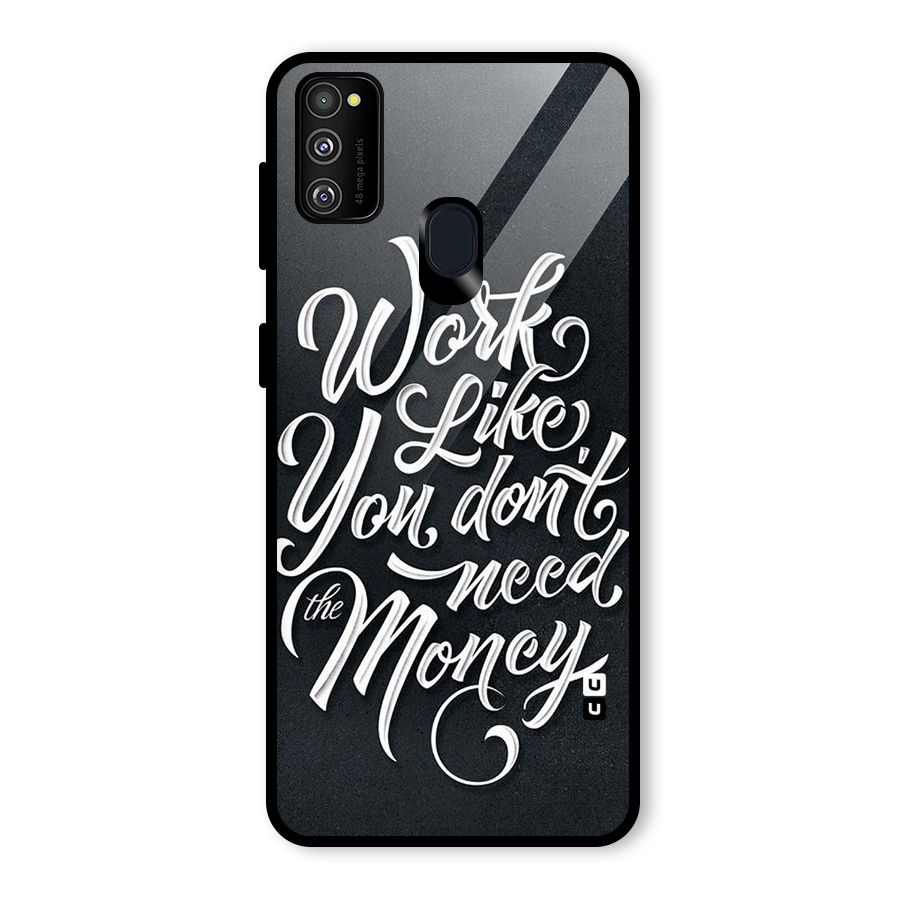Work Like King Glass Back Case for Galaxy M30s