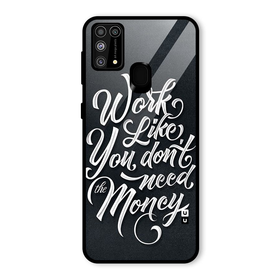 Work Like King Glass Back Case for Galaxy M31