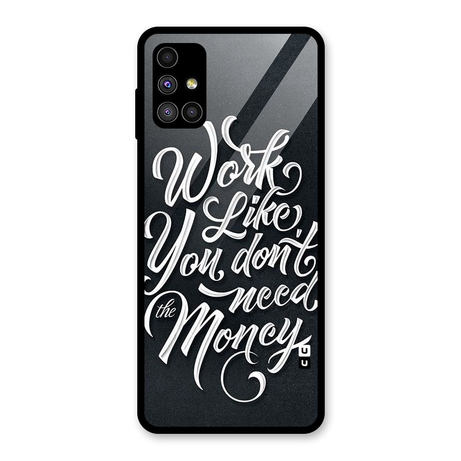 Work Like King Glass Back Case for Galaxy M51