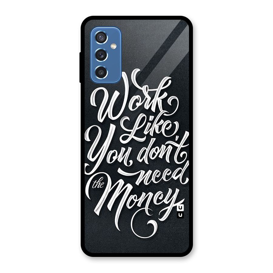 Work Like King Glass Back Case for Galaxy M52 5G