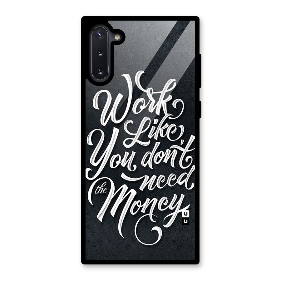 Work Like King Glass Back Case for Galaxy Note 10