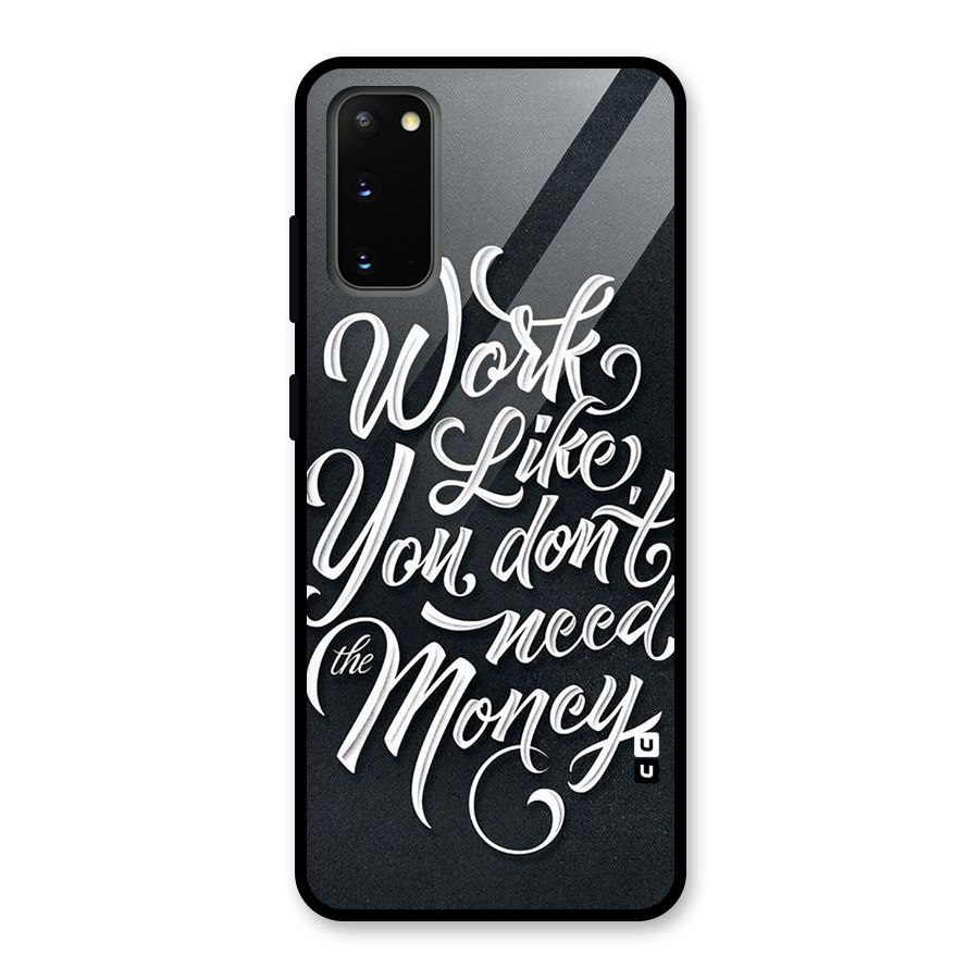 Work Like King Glass Back Case for Galaxy S20