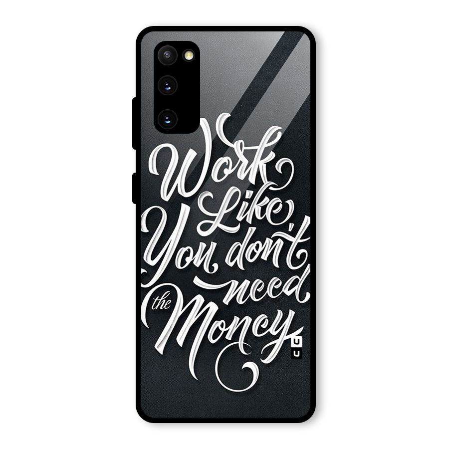 Work Like King Glass Back Case for Galaxy S20 FE 5G