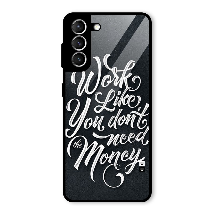 Work Like King Glass Back Case for Galaxy S21 5G