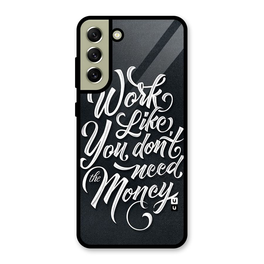 Work Like King Glass Back Case for Galaxy S21 FE 5G