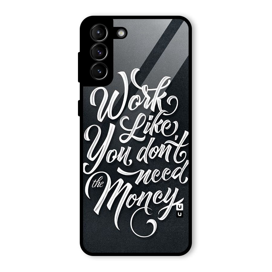 Work Like King Glass Back Case for Galaxy S21 Plus