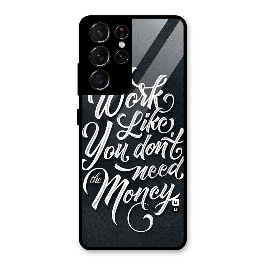 Work Like King Glass Back Case for Galaxy S21 Ultra 5G