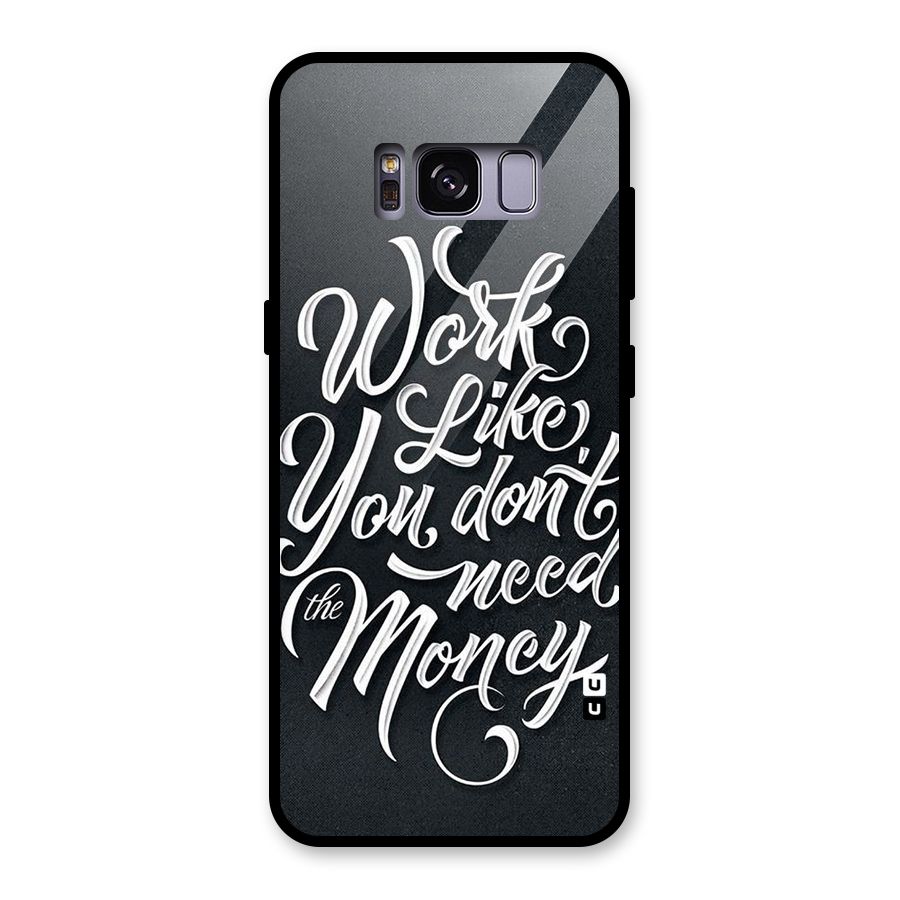 Work Like King Glass Back Case for Galaxy S8
