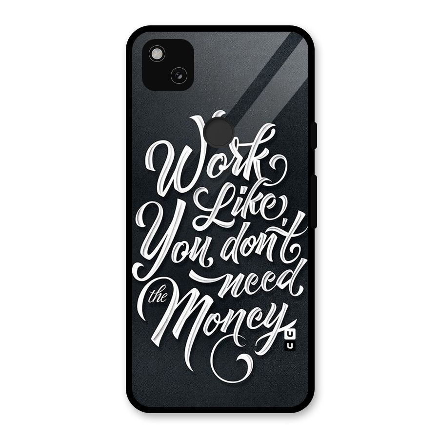 Work Like King Glass Back Case for Google Pixel 4a