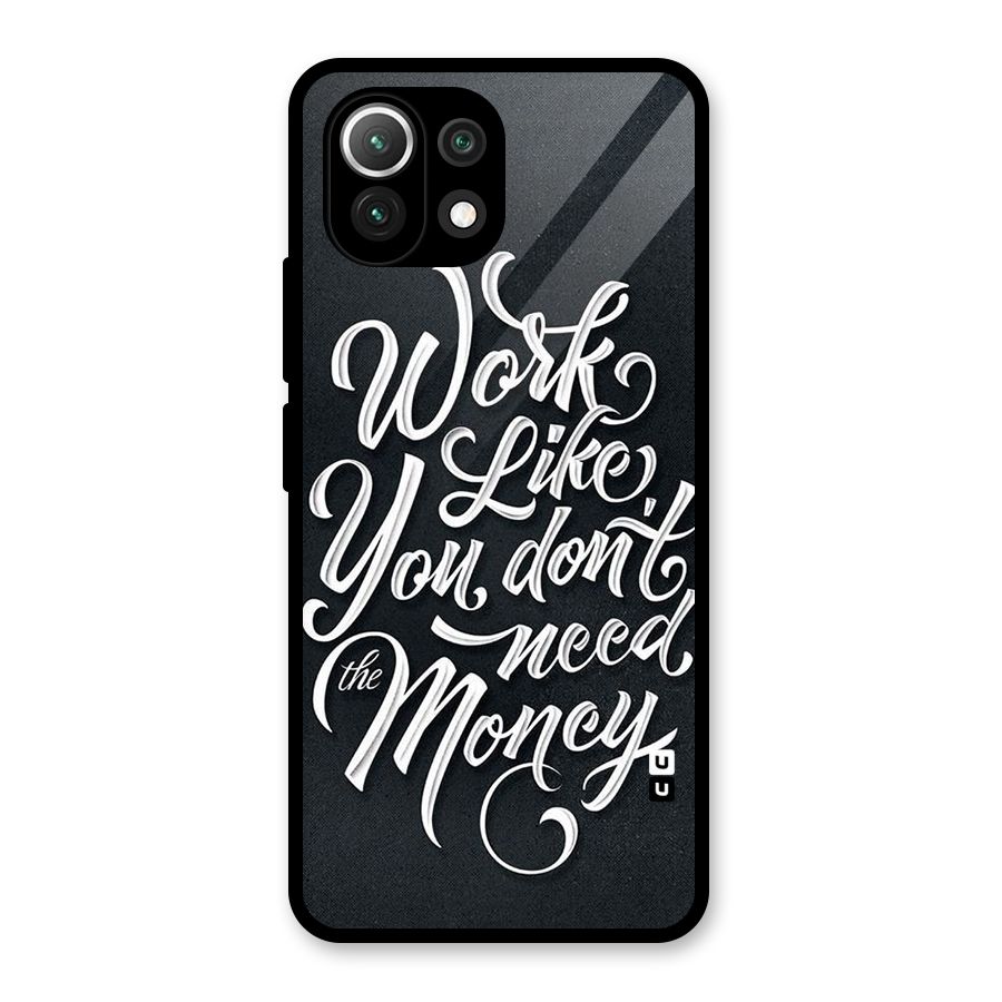 Work Like King Glass Back Case for Mi 11 Lite