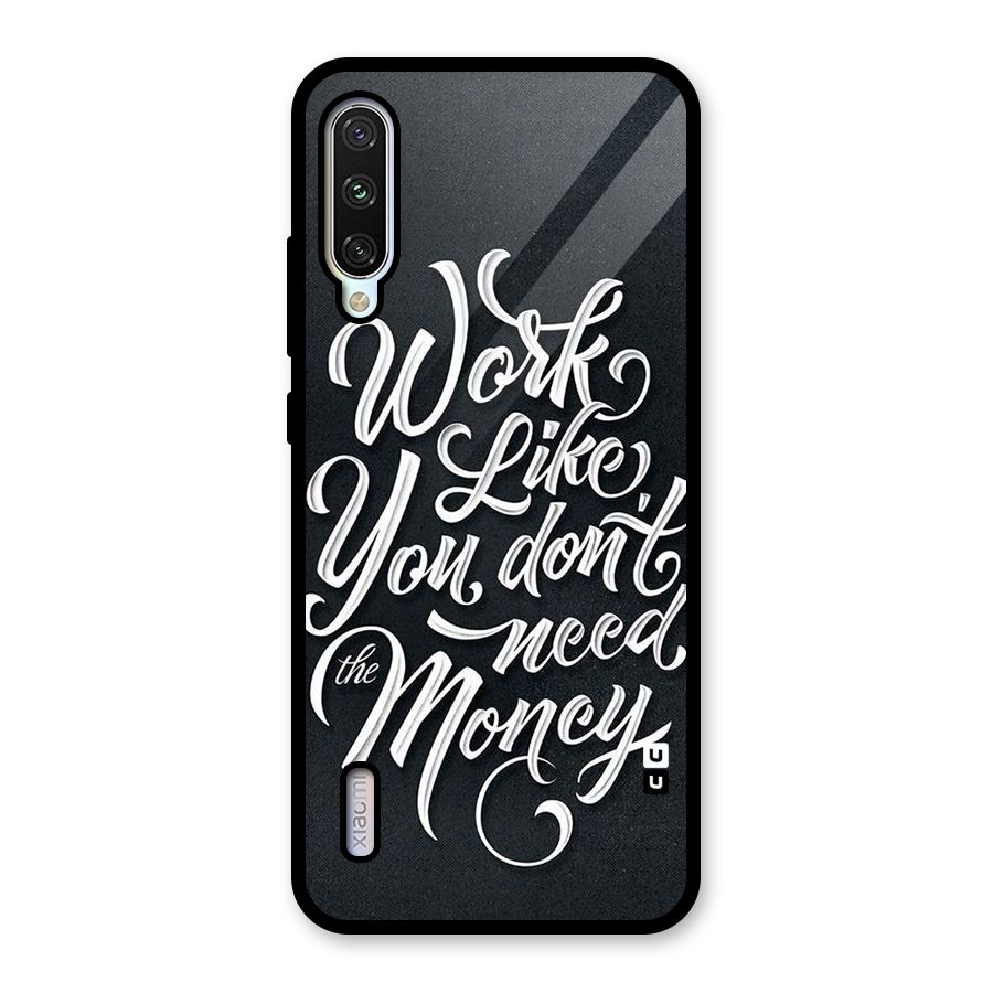 Work Like King Glass Back Case for Mi A3