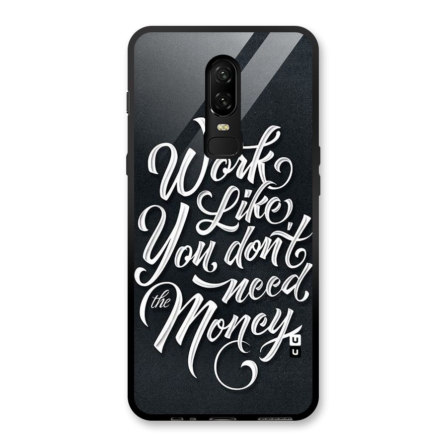 Work Like King Glass Back Case for OnePlus 6